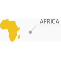 矢量创意设计黄色非洲数据分布图
