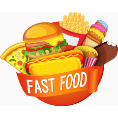矢量快餐饮食