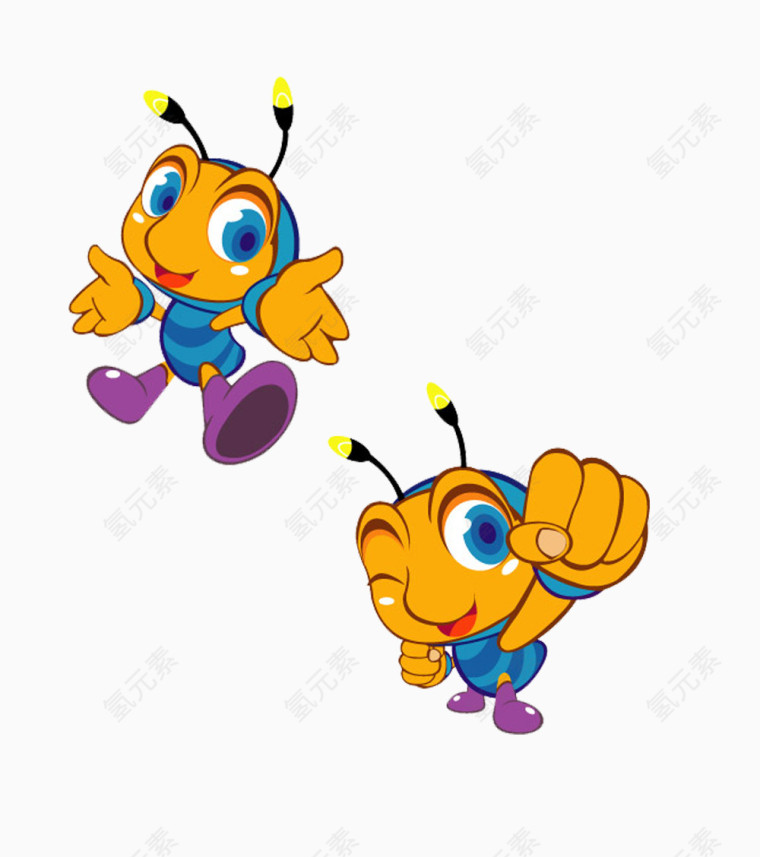 卡通形象小蚂蚁免抠