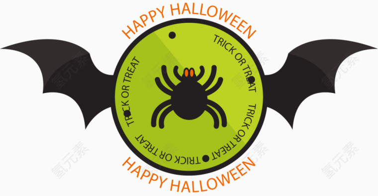 创意万圣节标签矢量素材