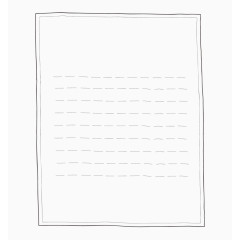 矢量线描信纸卡通信纸