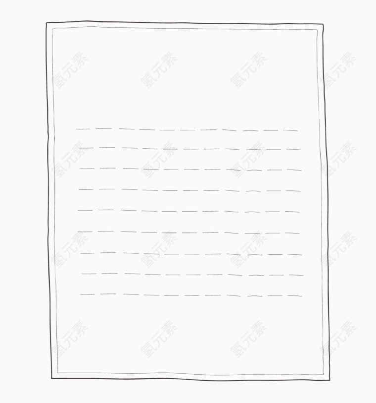 矢量线描信纸卡通信纸