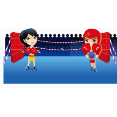 矢量女人拳击运动