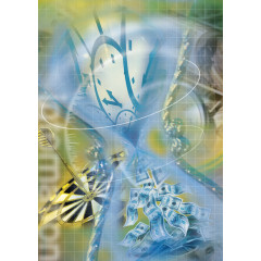 钟表科技未来背景