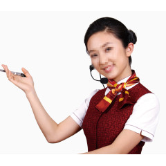2107带话筒的礼仪小姐