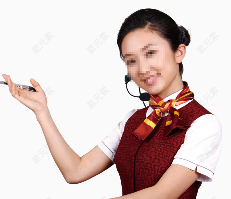 2107带话筒的礼仪小姐