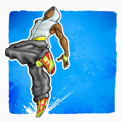 健身的男人卡通图