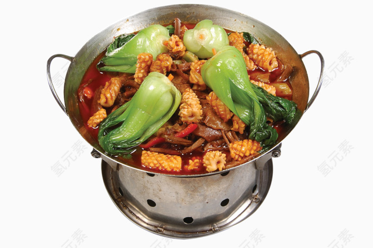 干锅鲜鱿茶树菇