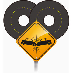 矢量交通警示牌素材