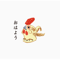 日式传统吉祥物凤鸡