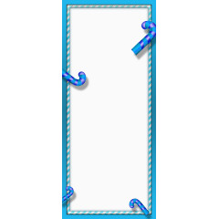 蓝色简约圣诞节糖果边框纹理