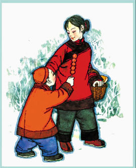 交流的母子