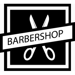 黑色美发店标签矢量素材