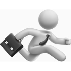 奋进3D小人商务信息图矢量