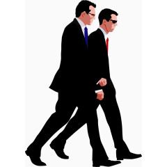 矢量手绘西装男子