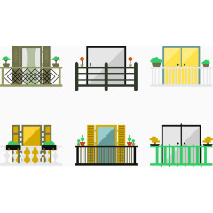 矢量图生活阳台