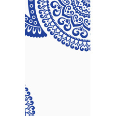 矢量青花瓷花纹纹理