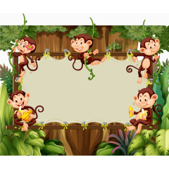 矢量动物园展板