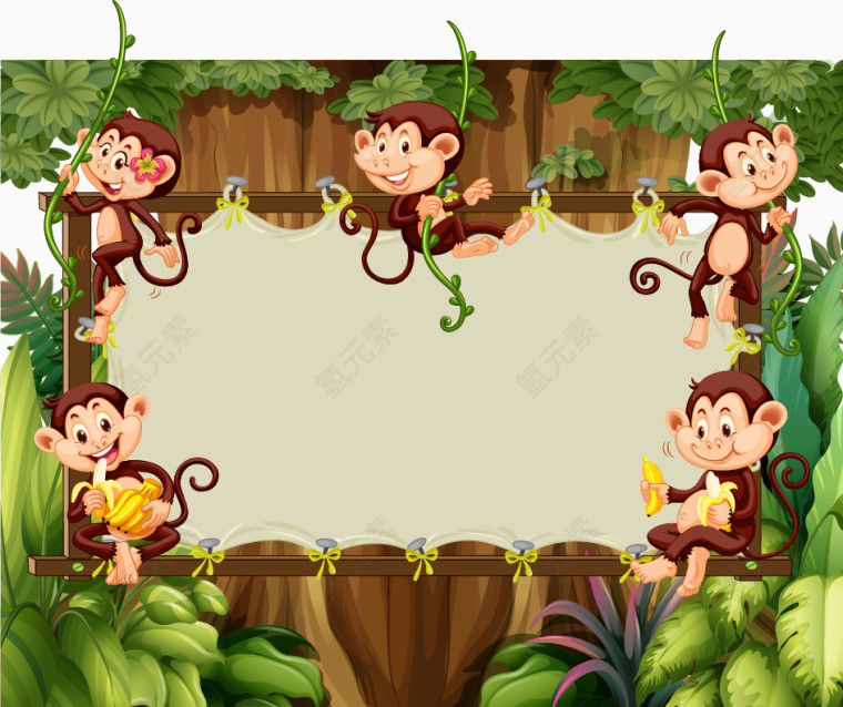 矢量动物园展板