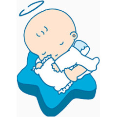 睡觉的卡通宝宝