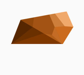 不规则图形 棕色 标签