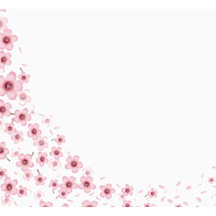 粉色樱花边角边框