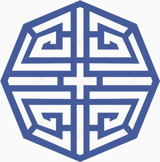 角花底纹花型对称平面图形