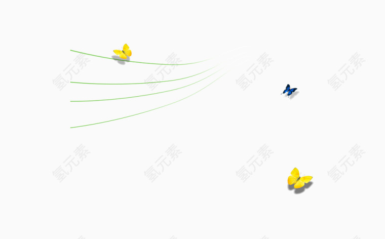 飘逸丝线蝴蝶飞舞
