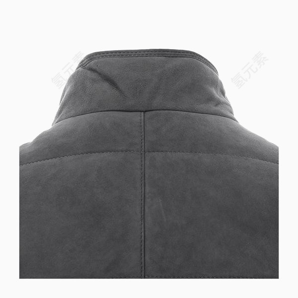 翻毛皮立领男士马甲皮衣