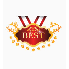 红色标签矢量素材