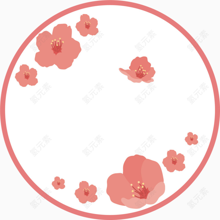 简单樱花标签