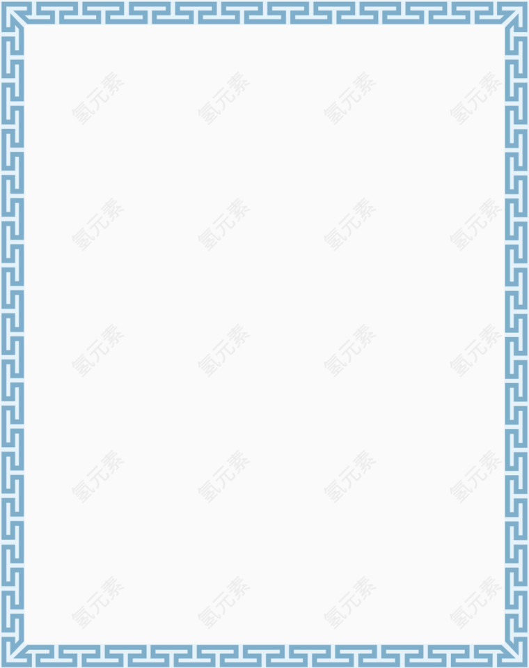中国风蓝色边框