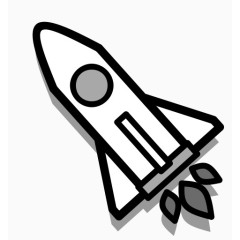 球拍火箭卫星插座空间航天器宇宙飞船单色图标