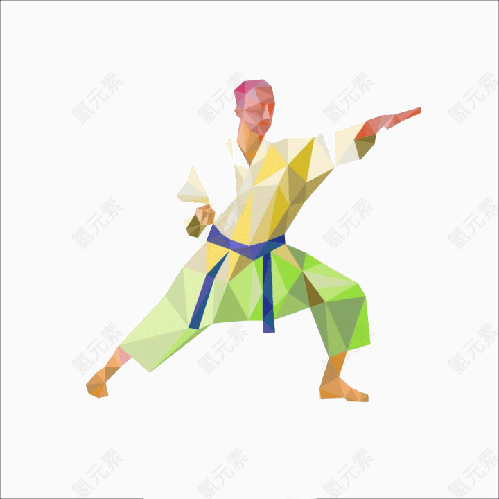 柔道运动插图设计