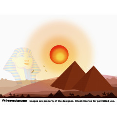 矢量古埃及金字塔