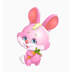 小兔子吃胡萝卜