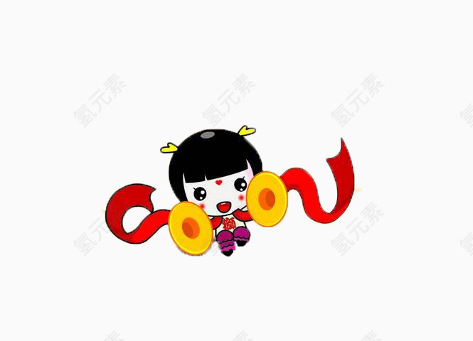 卡通扭秧歌娃娃