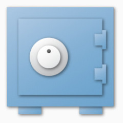 蓝色保险柜图标