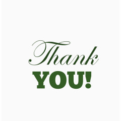 矢量黑色感谢英文艺术字