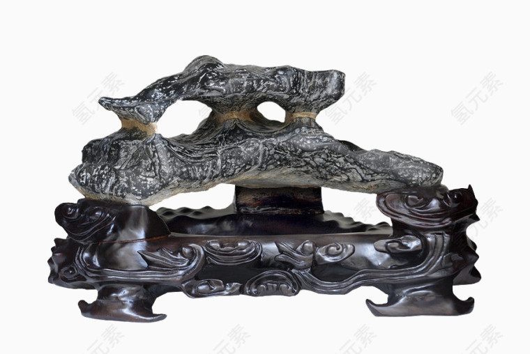 财运享通经典灵璧石摆件免抠图片