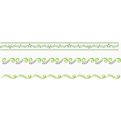 矢量手绘绿色长条