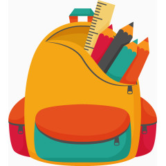 矢量卡通书包