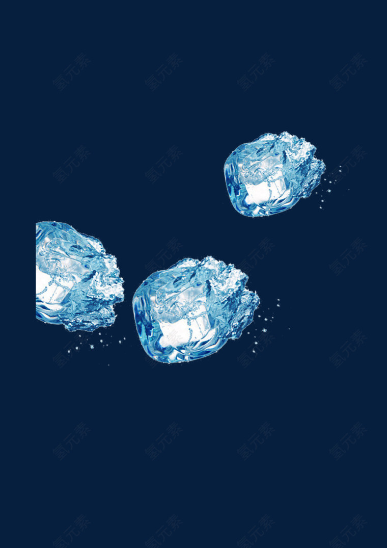 冰块水花水珠
