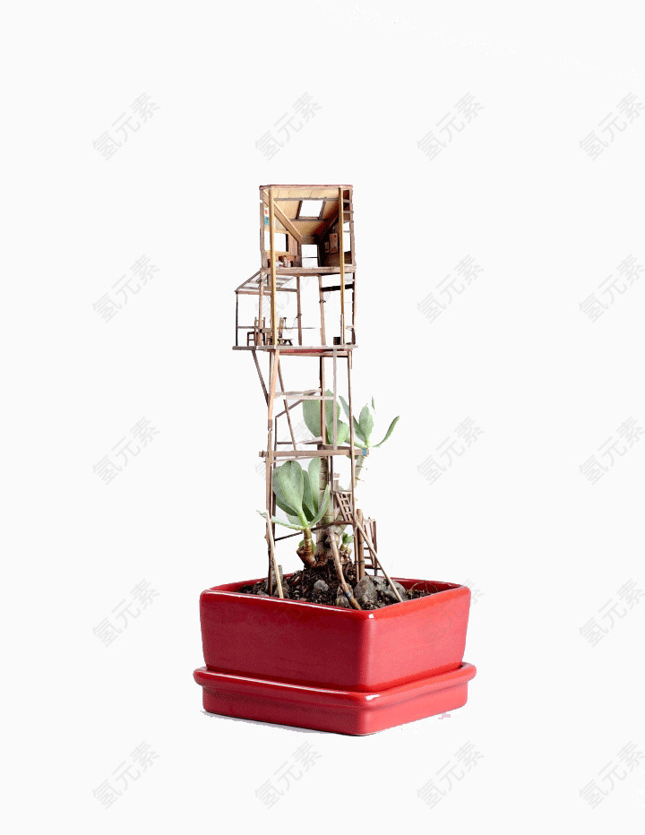创意盆景树屋艺术建筑