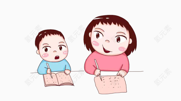 陪孩子一起写作业