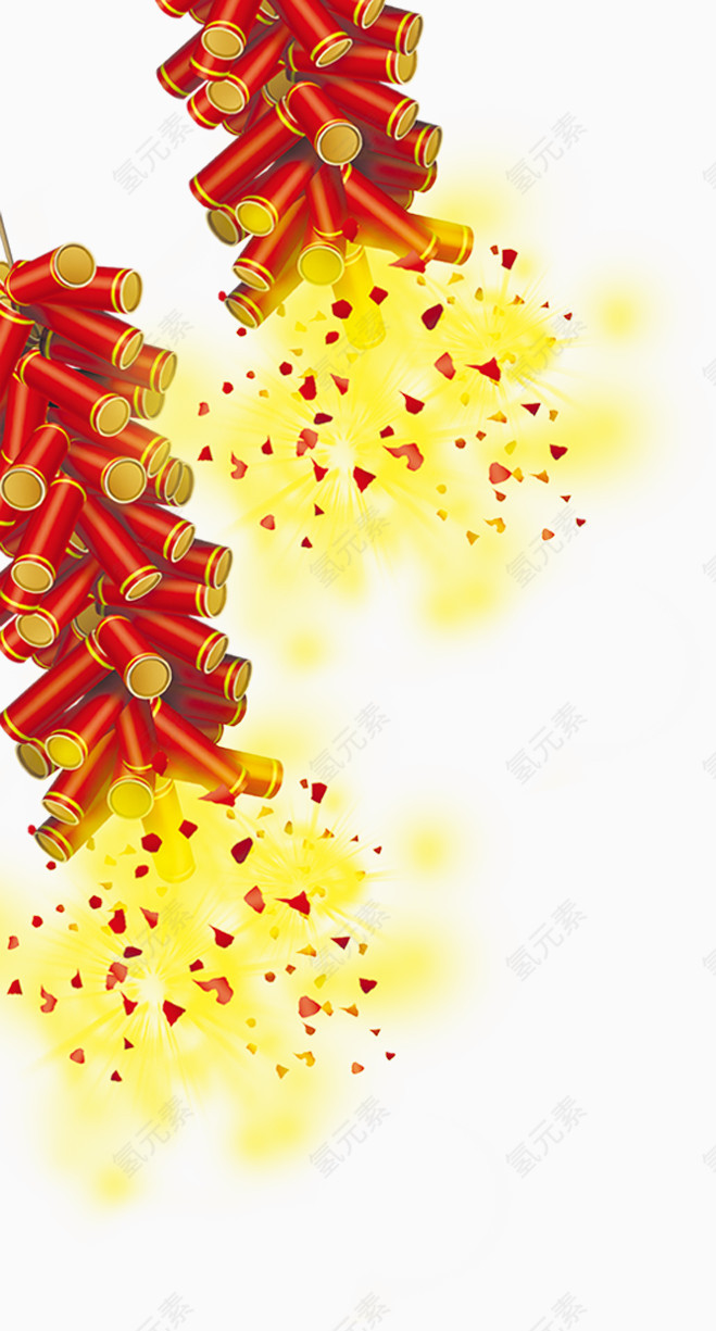 红色中国风新年喜庆狂欢鞭炮