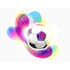 潮流幻彩足球矢量素材