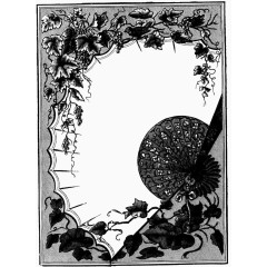扇形留白花纹