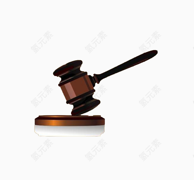有质感的法庭锤子元素