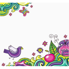 俄罗斯风春暖花开小鸟